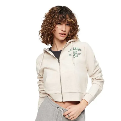 슈퍼드라이 Athletic Essential Crop 풀지퍼 스웨터 139955576