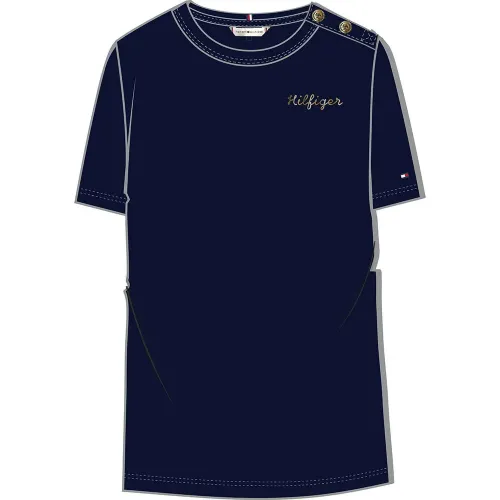 타미힐피거 Reg Gold Button 반팔 티셔츠 140372598