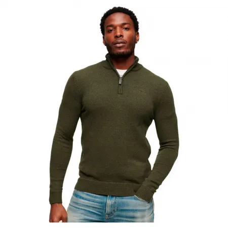 슈퍼드라이 Essential Embroidered Henley 하프 지퍼 스웨터 140394826
