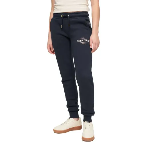 슈퍼드라이 Luxe Metallic 로고 Slim 조거바지 140394855