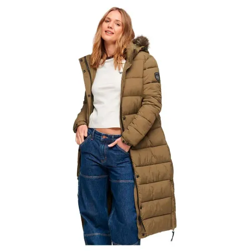 슈퍼드라이 Faux Fur Longline 패딩 자켓 140424497