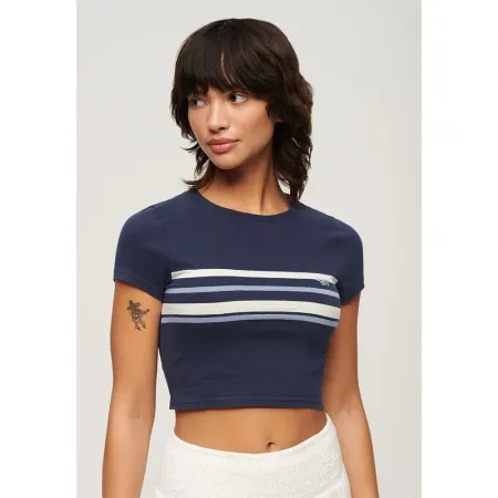 슈퍼드라이 빈티지 Stripe Crop 브라 140445732
