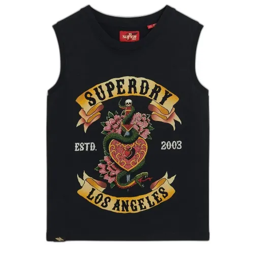 슈퍼드라이 Tattoo Rhinestone Tank 민소매 티셔츠 140490820