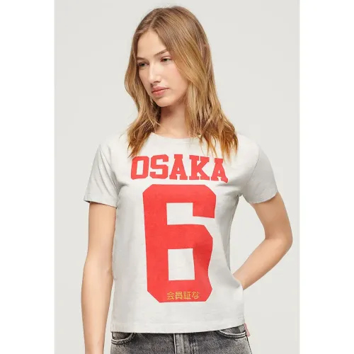 슈퍼드라이 Osaka Graphic Fitted 반팔 티셔츠 140588421