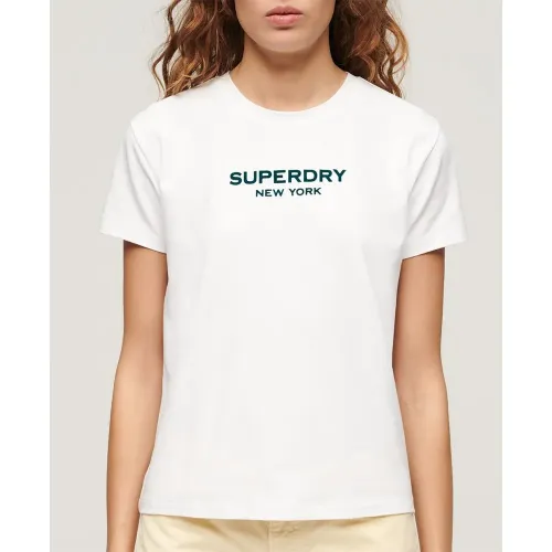 슈퍼드라이 Sport Luxe Graphic Fitted 반팔 티셔츠 140588592