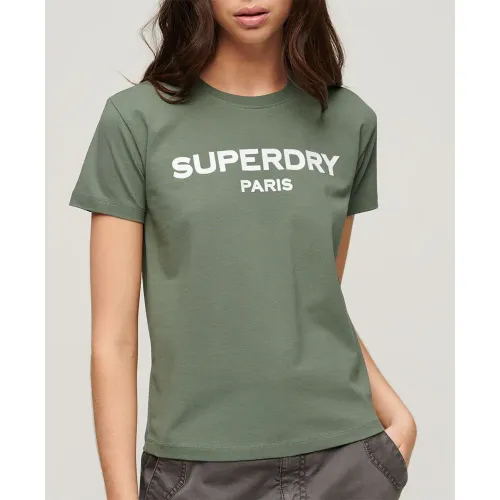 슈퍼드라이 Sport Luxe Graphic Fitted 반팔 티셔츠 140588593
