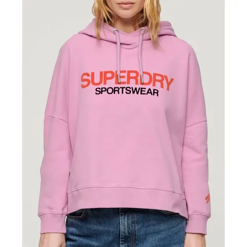 슈퍼드라이 Sportswear 로고 Boxy 후드티 140588655