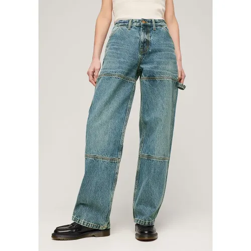 슈퍼드라이 Mid Rise Denim Carpenter 바지 140775323