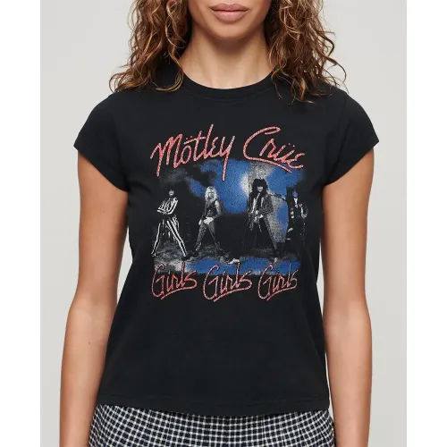 슈퍼드라이 Motley Crue Cap Band 반팔 티셔츠 140775331