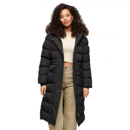슈퍼드라이 Everest Faux Fur Longline 자켓 141110481
