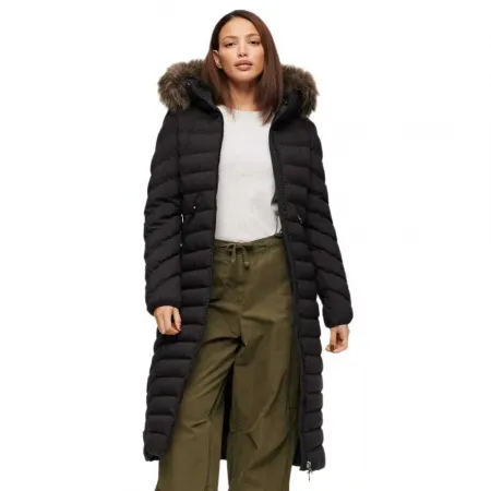 슈퍼드라이 Fuji Faux Fur Longline 자켓 141110543