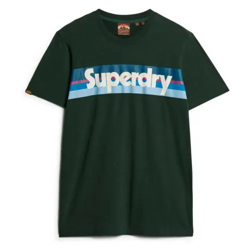 슈퍼드라이 Retro Stripe 로고 반팔 티셔츠 141127719
