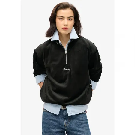슈퍼드라이 Country Club Velour 하프 지퍼 스웨터 141197958