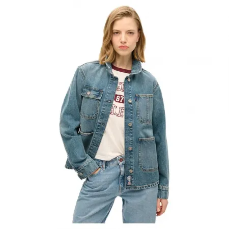 슈퍼드라이 Embroidered Denim Chore 자켓 141197969