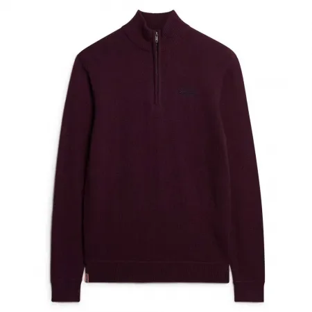 슈퍼드라이 에센셜 Embroidered 하프 지퍼 스웨터 141197997