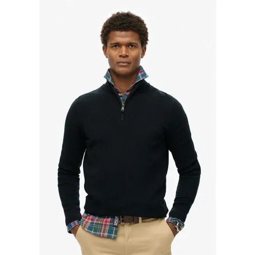 슈퍼드라이 Merino 하프 지퍼 스웨터 141198172