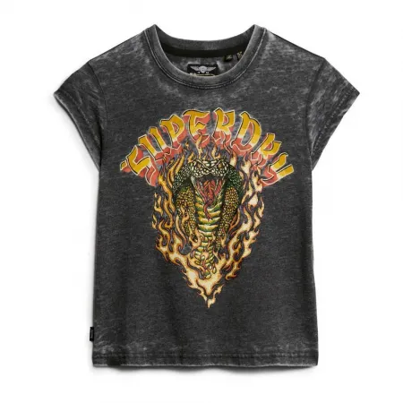 슈퍼드라이 Biker Rock Graphic Cap 반팔 티셔츠 141398452
