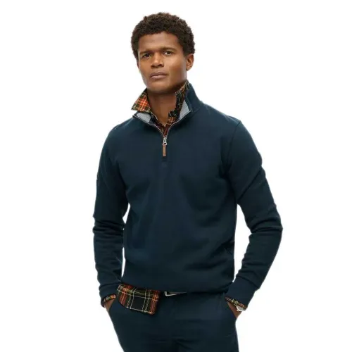 슈퍼드라이 Core Pique Henley 하프 지퍼 스웨터 141483706