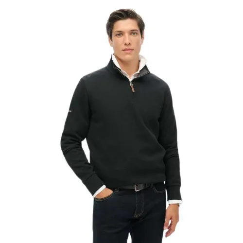 슈퍼드라이 Core Pique Henley 하프 지퍼 스웨터 141483707
