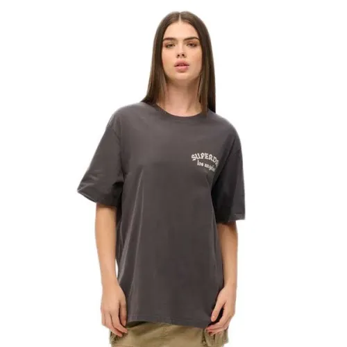 슈퍼드라이 Tattoo Back Graphic Loose 반팔 티셔츠 141484010