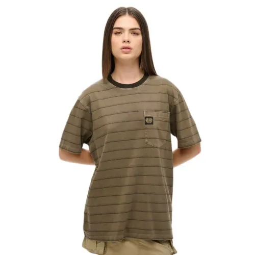 슈퍼드라이 Textured Pocket 반팔 티셔츠 141484048