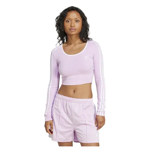 아디다스 Adicolor 3 Stripes Crop 긴팔 상의 141517099