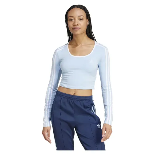 아디다스 Adicolor 3 Stripes Crop 긴팔 상의 141517106