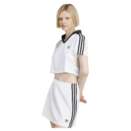 아디다스 아디컬러 Football Jacquard V-Neck Crop 반팔 폴로 셔츠 141517125
