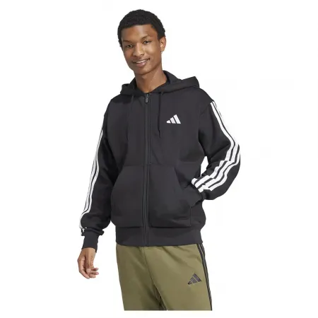 아디다스 에센셜 3 Stripes 플리스 풀지퍼 스웨터 141541389