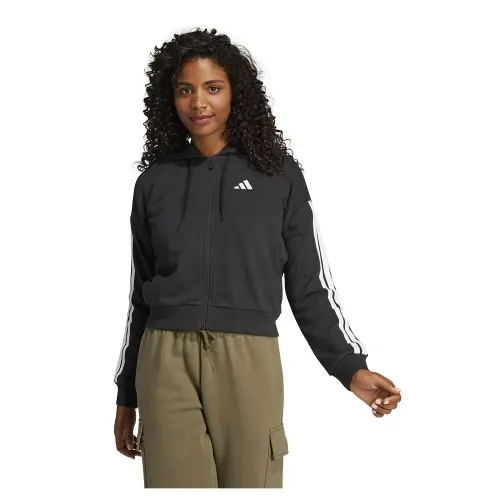 아디다스 Essentials 3 Stripes French Terry 풀지퍼 스웨터 141541428
