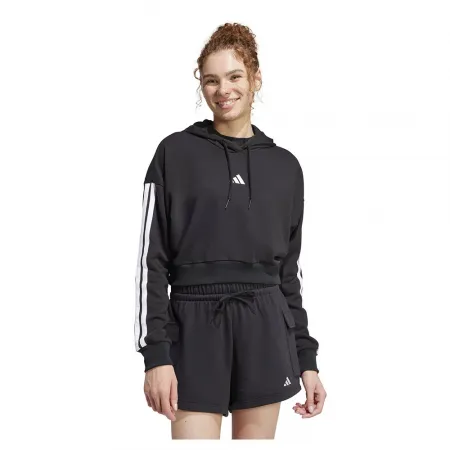 아디다스 에센셜 3 Stripes French Terry Crop 후드티 141541429