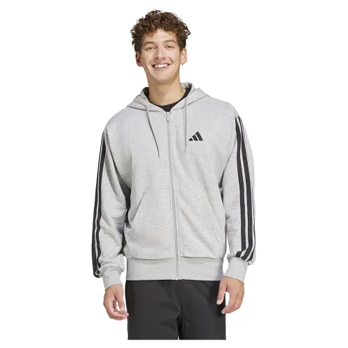 아디다스 Essentials 3 Stripes French Terry 풀지퍼 스웨터 141541432