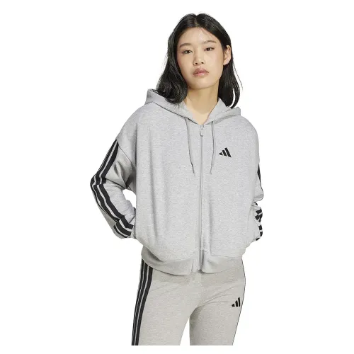 아디다스 Essentials 3 Stripes French Terry 풀지퍼 스웨터 141541434