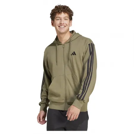 아디다스 에센셜 3 Stripes French Terry 풀지퍼 스웨터 141541436