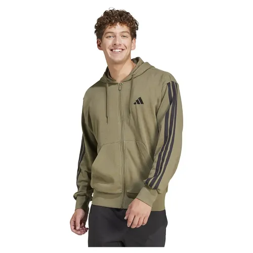 아디다스 Essentials 3 Stripes French Terry 풀지퍼 스웨터 141541436