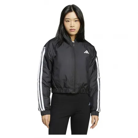 아디다스 에센셜 3 Stripes Insulated Crop 봄버 자켓 141541484