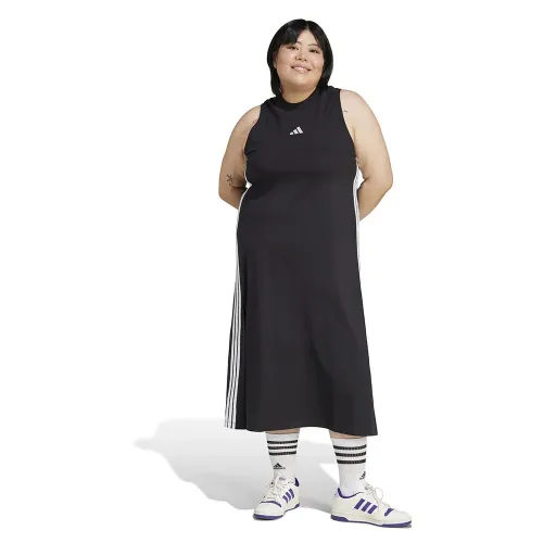 아디다스 Essentials 3 Stripes Racerback Plus 소매 없는 롱 드레스 141566457