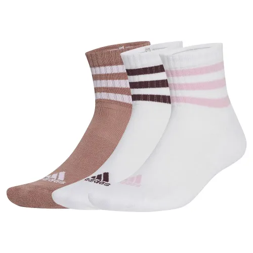 아디다스 3 Stripes Cushioned Sportswear Mid Cut 짧은 양말 3 팩 141585092