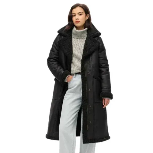 슈퍼드라이 Faux Shearing Longline 자켓 141621566