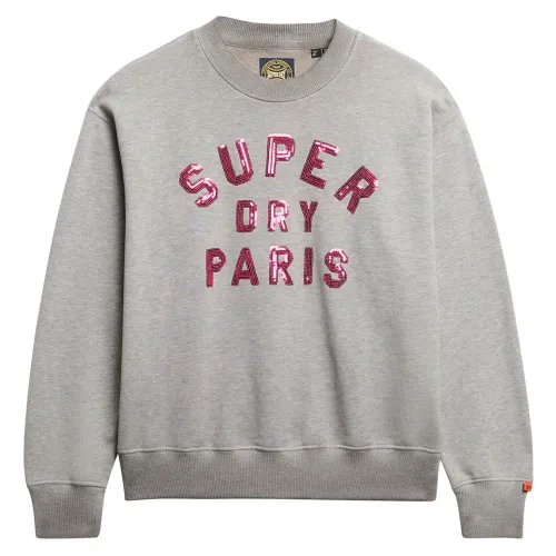 슈퍼드라이 Embellished Varsity Loose 스웨터 141663161