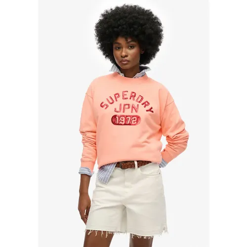 슈퍼드라이 Embellished Varsity Loose 스웨터 141663162