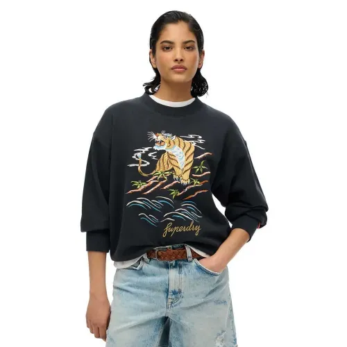 슈퍼드라이 Suika Embroidered Loose 스웨터 141663612
