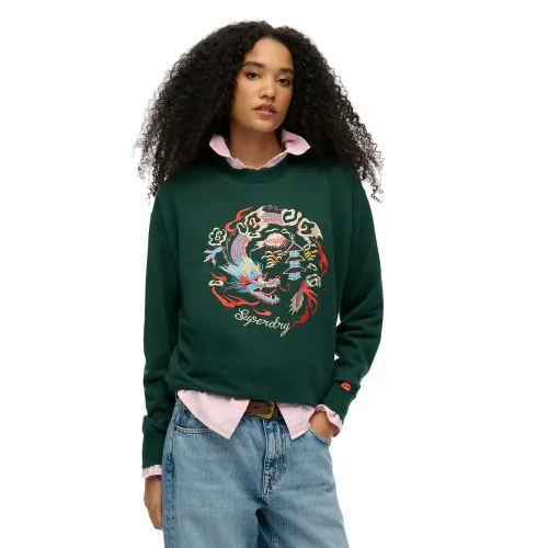 슈퍼드라이 Suika Embroidered Loose 스웨터 141663614