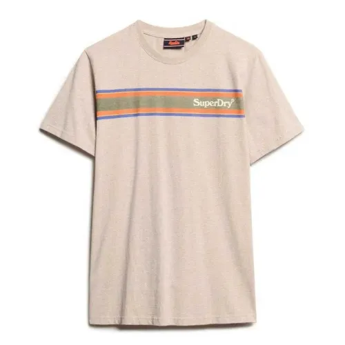 슈퍼드라이 Venue 로고 Stripe Relaxed 반팔 티셔츠 141663699