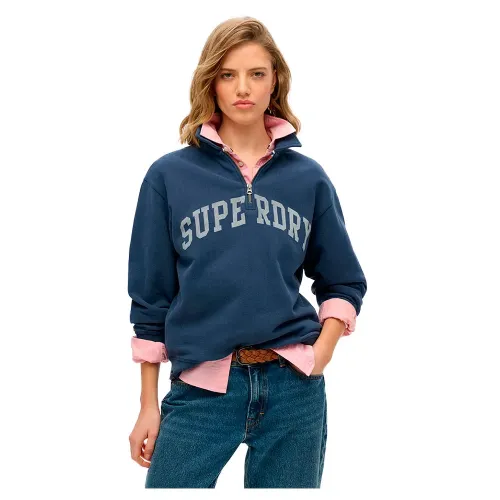 슈퍼드라이 Athletic Collared 하프 지퍼 스웨터 141844932