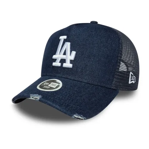 뉴에라 MLB LA Dodgers Denim 9Forty 트럭 운전사 모자 141848707