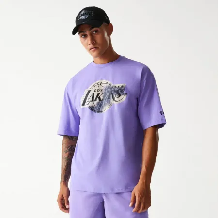 뉴에라 NBA LA 레이커스 Infill Oversize 반팔 티셔츠 141848975