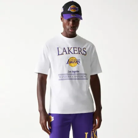 뉴에라 NBA LA 레이커스 Team 그래픽 Oversize 반팔 티셔츠 141848983