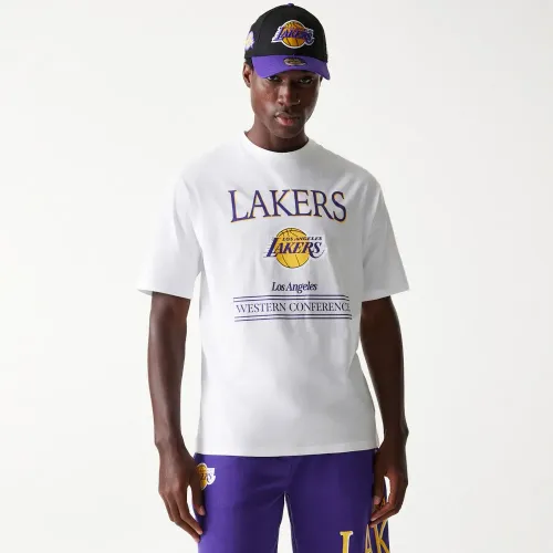 뉴에라 NBA LA 레이커스 Team 그래픽 Oversize 반팔 티셔츠 141848983