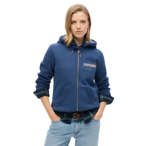 슈퍼드라이 Luxe Metallic 로고 풀지퍼 스웨터 141896821
